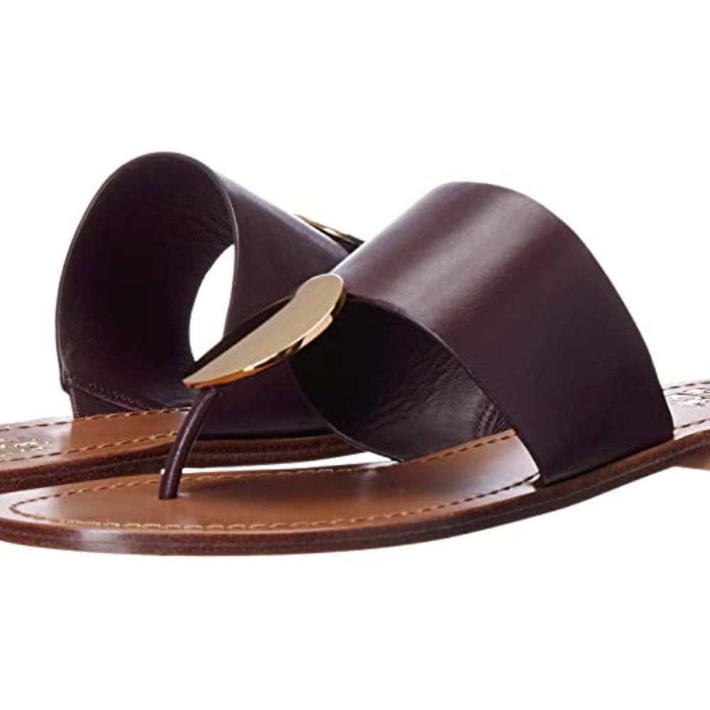 NEW Tory Burch Patos Disc Sandal in Malbec Gold - Picture 8 of 8